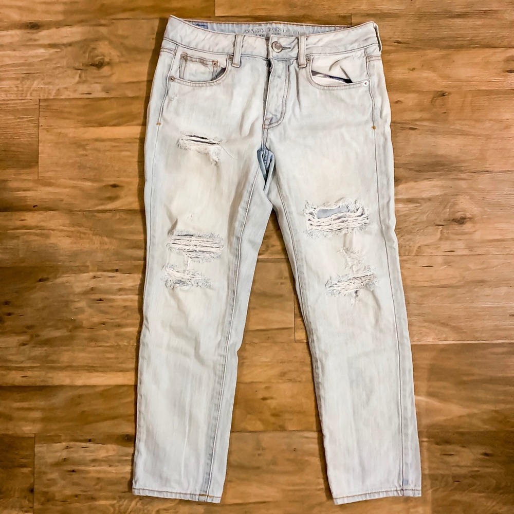 Distressed jeans
